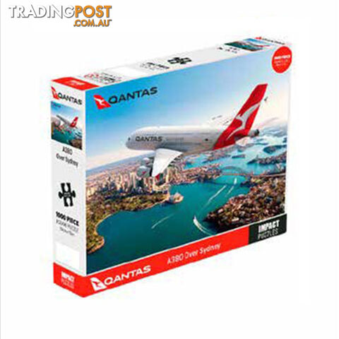 Qantas A380 Over Sydney 1000 Piece Jigsaw Puzzle - Impact Posters - Tabletop Jigsaw Puzzle GTIN/EAN/UPC: 9316414135599