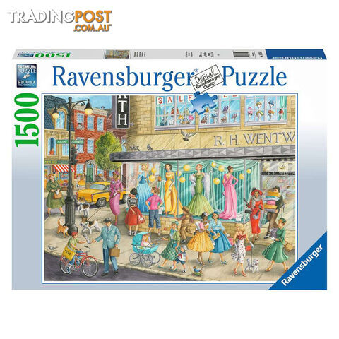 Ravensburger Sidewalk Fashion 1500 Piece Jigsaw Puzzle - Tabletop Jigsaw Puzzle GTIN/EAN/UPC: 4005556164592