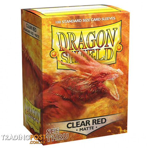 Dragon Shield Ignicip Matte Clear Red Semitransparent Sleeves 100 Pack - Arcane Tinmen Aps - Tabletop Trading Cards Accessory GTIN/EAN/UPC: 5706569110437