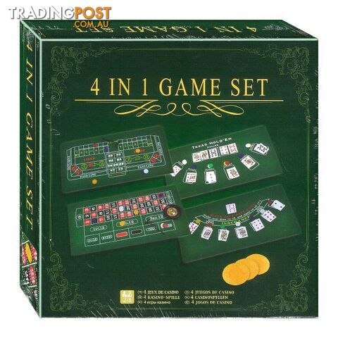 4-in-1 Game Set (Roulette / Blackjack / Poker / Craps) - Jedko Games - Tabletop Dice Game GTIN/EAN/UPC: 6940483909183