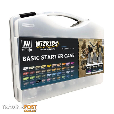 Wizkids Premium Paint Set By Vallejo: Basic Starter Case - Acrylicos Vallejo S.L. - Tabletop Miniatures GTIN/EAN/UPC: 8429551802604