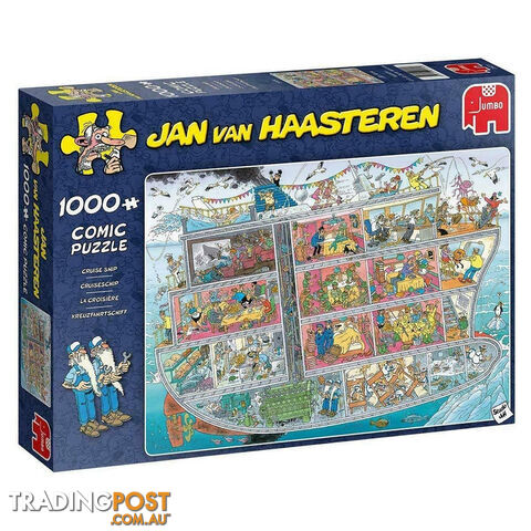 Jumbo Jan van Haasteren Cruise Ship 1000 Piece Jigsaw Puzzle - Jumbo - Tabletop Jigsaw Puzzle GTIN/EAN/UPC: 8710126200216