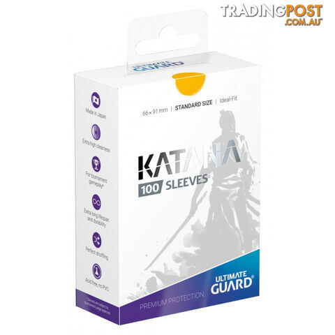 Ultimate Guard Katana 100 Sleeves (Yellow) - Ultimate Guard - Tabletop Trading Cards Accessory GTIN/EAN/UPC: 4056133011662
