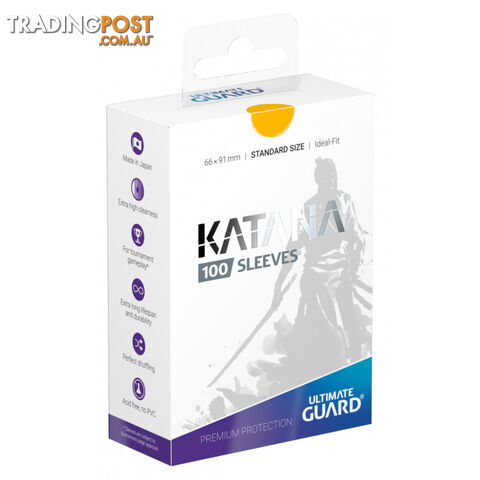 Ultimate Guard Katana 100 Sleeves (Yellow) - Ultimate Guard - Tabletop Trading Cards Accessory GTIN/EAN/UPC: 4056133011662