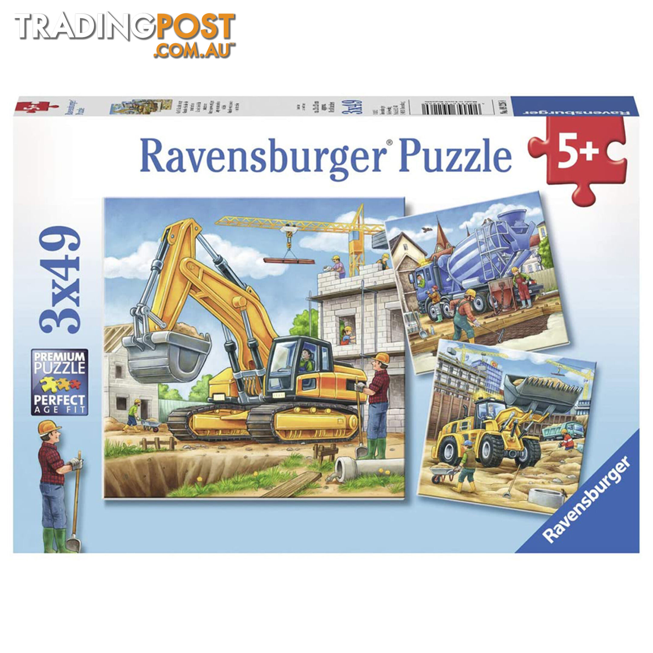 Ravensburger Construction Vehicle 3 x 49 Piece Jigsaw Puzzle - Ravensburger - Tabletop Jigsaw Puzzle GTIN/EAN/UPC: 4005556092260