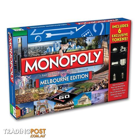 Monopoly: Melbourne Edition Board Game - Hasbro Gaming 50534710001094 - Tabletop...