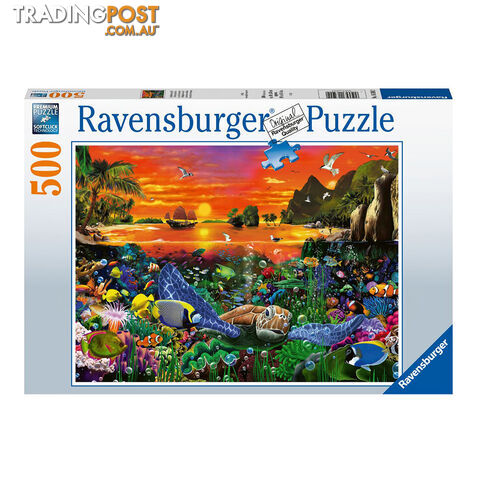 Ravensburger Turtle In The Reef 500 Piece Jigsaw Puzzle - Ravensburger - Tabletop Jigsaw Puzzle GTIN/EAN/UPC: 4005556165902