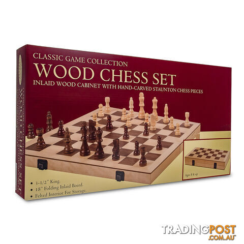 Classic Wooden 18 Inch Chess Set Board Game - Jedko Games - Tabletop Board Game GTIN/EAN/UPC: 025766001566