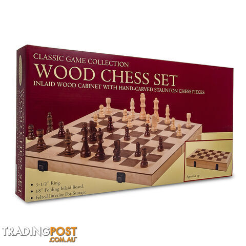 Classic Wooden 18 Inch Chess Set Board Game - Jedko Games - Tabletop Board Game GTIN/EAN/UPC: 025766001566