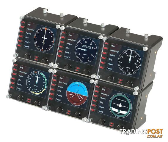 Logitech Pro Flight Instrument Panel 6-pack Bundle - Logitech - PC Accessory GTIN/EAN/UPC: 021165107014 - photo 2 of 7