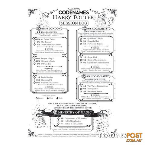 Codenames: Harry Potter Board Game - The Op Games | usaopoly - Tabletop Board Game GTIN/EAN/UPC: 700304049902 - photo 5 of 5