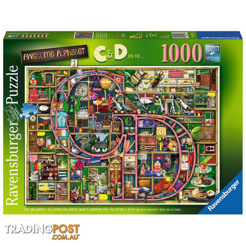 Ravensburger Awesome Alphabet C&D 1000 Piece Jigsaw Puzzle - Ravensburger - Tabletop Jigsaw Puzzle GTIN/EAN/UPC: 4005556151837