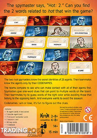 Codenames Board Game - Czech Games Edition CGE00031 - Tabletop Board Game GTIN/EAN/UPC: 8594156310318 - photo 4 of 4