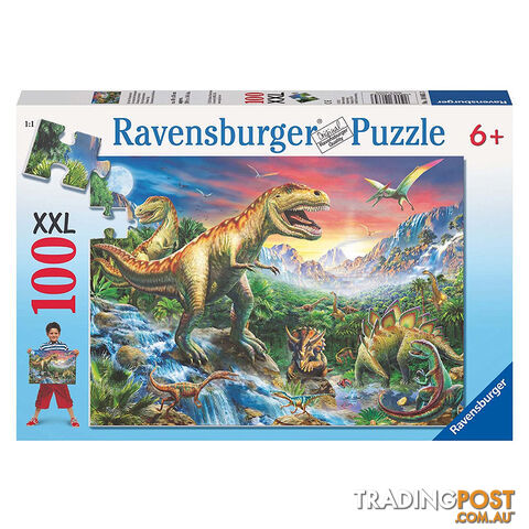 Ravensburger Time of the Dinosaurs 100 Piece XXL Jigsaw Puzzle - Ravensburger - Tabletop Jigsaw Puzzle GTIN/EAN/UPC: 4005556106653