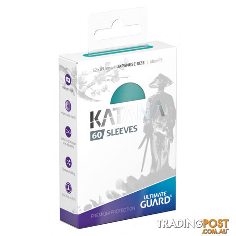 Ultimate Guard Katana Sleeves 60 Japanese Size Sleeves (Turquoise) - Ultimate Guard - Tabletop Trading Cards Accessory GTIN/EAN/UPC: 4056133014892