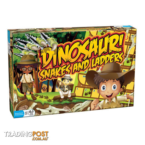 Dinosaur Snakes and Ladders Board Game - Outset - Tabletop Card Game...
