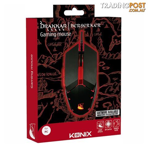 Konix Drakkar Berserker Gaming Mouse - Konix - PC Accessory GTIN/EAN/UPC: 3328170269858