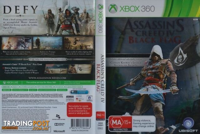 Assassin's Creed IV: Black Flag Special Edition [Pre-Owned] (Xbox 360) - Ubisoft - P/O Xbox 360 Software GTIN/EAN/UPC: 3307215706046 - photo 2 of 7