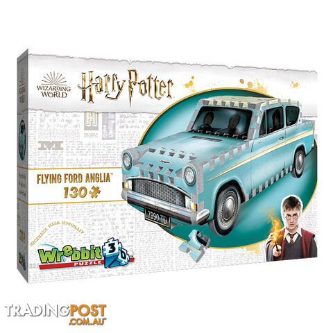 Wrebbit 3D Harry Potter Flying Ford Anglia 130 Piece Jigsaw Puzzle - Wrebbit Puzzles - Tabletop Puzzle Game GTIN/EAN/UPC: 665541002021