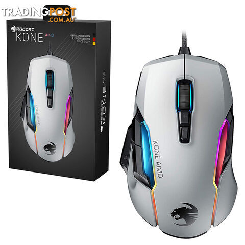 Roccat Kone AIMO Remastered White RGB Gaming Mouse - Roccat - PC Accessory GTIN/EAN/UPC: 4250288175778