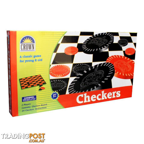Crown Checkers Board Game - Crown Products - Tabletop Board Game GTIN/EAN/UPC: 9317762108013