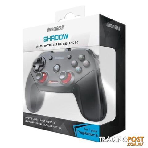 DreamGEAR Shadow Wired Controller for PS3 & PC - dreamGEAR - Retro PS3 Accessory GTIN/EAN/UPC: 845620038800 - photo 1 of 1