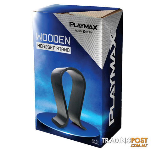 Playmax Wooden Headset Stand (Black) - Playmax - Headset GTIN/EAN/UPC: 9312590160738