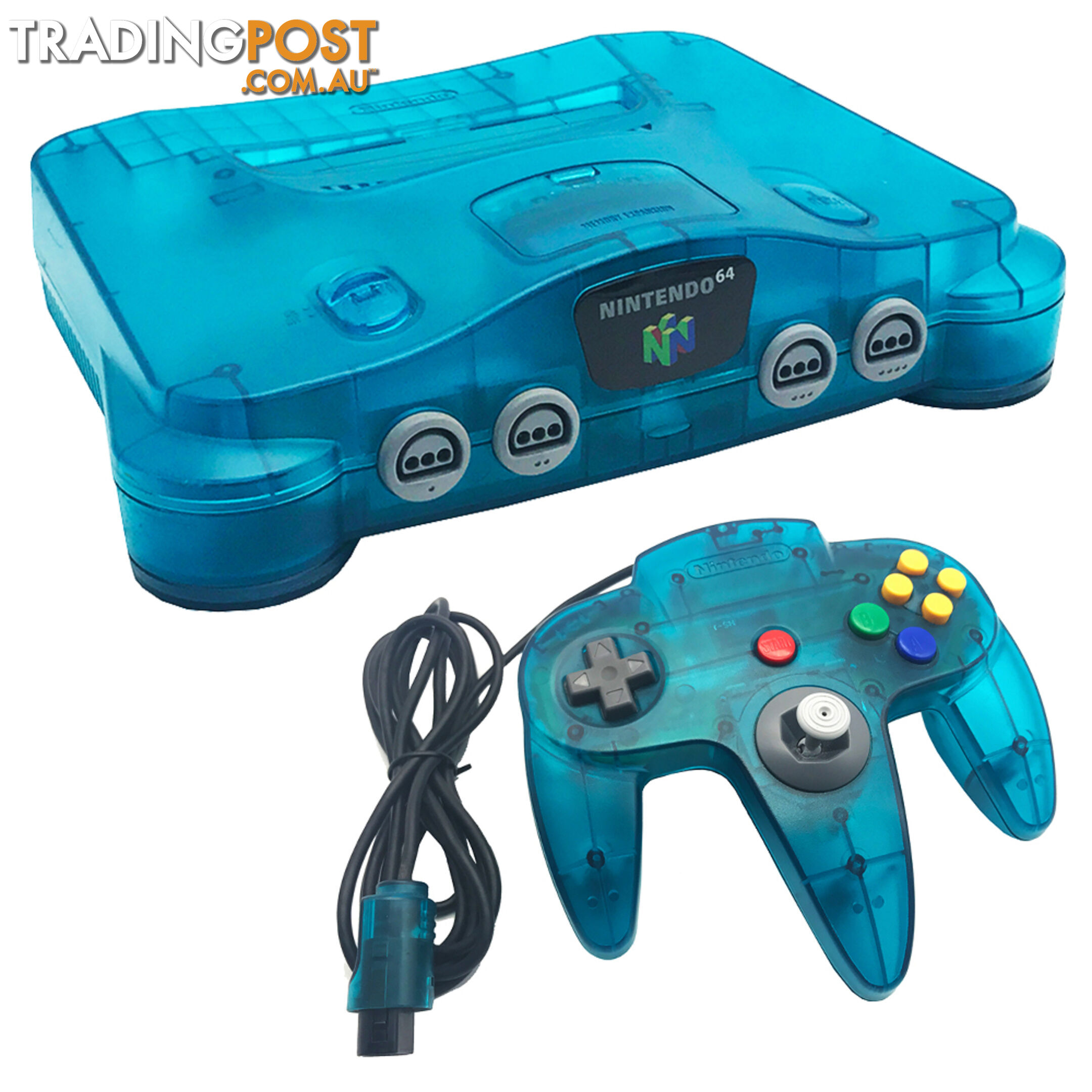 Nintendo 64 Ice Blue Console [Pre-Owned] - Nintendo N64CONSOLEIB - Retro N64 Console