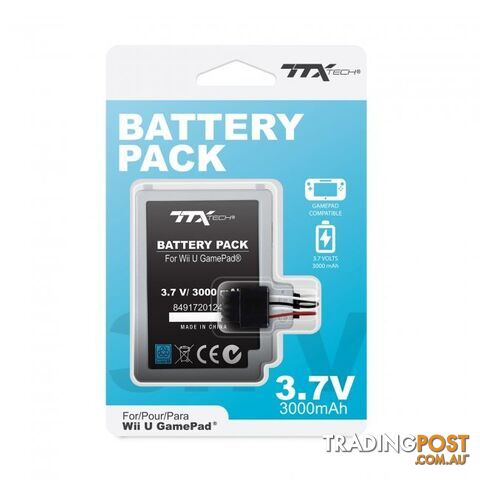 TTX Tech Wiiu Battery Pack - TTX Tech - Wii U Accessory GTIN/EAN/UPC: 849172012479 - photo 1 of 1