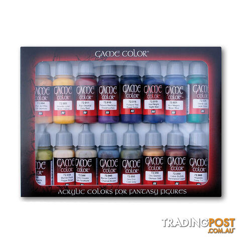 Vallejo Game Colour, Colours for Fantasy Figures 16 Colour Set Advanced - Acrylicos Vallejo S.L. - Tabletop Miniatures GTIN/EAN/UPC: 8429551722988