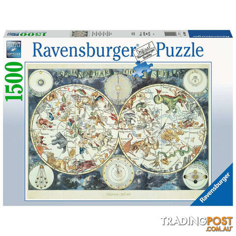 Ravensburger World Map of Fantastic Beasts 1500 Piece Jigsaw Puzzle - Ravensburger - Tabletop Jigsaw Puzzle GTIN/EAN/UPC: 4005556160037