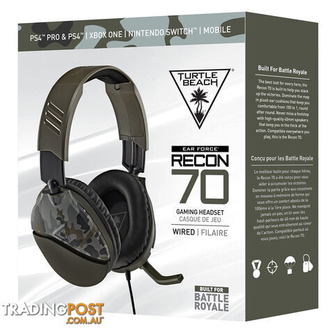 Turtle Beach Recon 70 Green Camo Headset for PS4, Xbox One & Switch - Turtle Beach - Headset GTIN/EAN/UPC: 731855064557 - photo 5 of 5