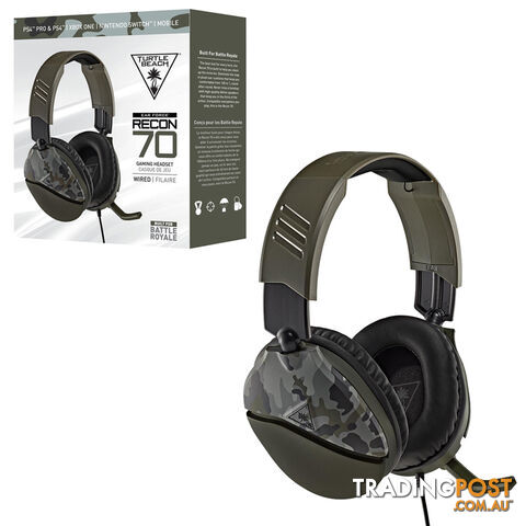 Turtle Beach Recon 70 Green Camo Headset for PS4, Xbox One & Switch - Turtle Beach - Headset GTIN/EAN/UPC: 731855064557