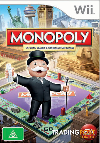 Monopoly featuring Classic & World Edition Boards [Pre-Owned] (Wii) - Electronic Arts - P/O Wii Software GTIN/EAN/UPC: 5030941065962