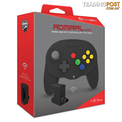 Hyperkin Admiral Premium Wireless Controller for N64 (Black) - Hyperkin - Retro N64 Accessory GTIN/EAN/UPC: 810007710372 - photo 3 of 3
