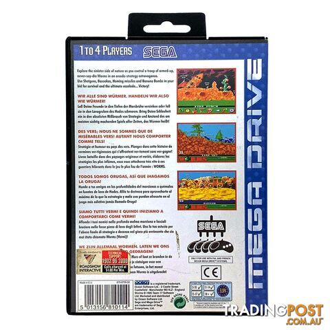 Worms (Boxed) [Pre-Owned] (Mega Drive) - Ocean Software - Retro Mega Drive Software - photo 2 of 3