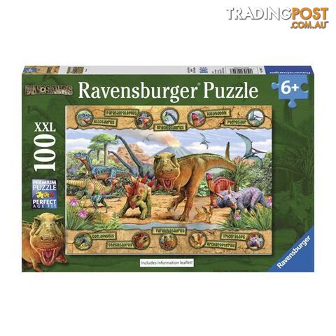 Ravensburger Dinosaurs 100 Piece XXL Jigsaw Puzzle - Ravensburger - Tabletop Jigsaw Puzzle GTIN/EAN/UPC: 4005556106097