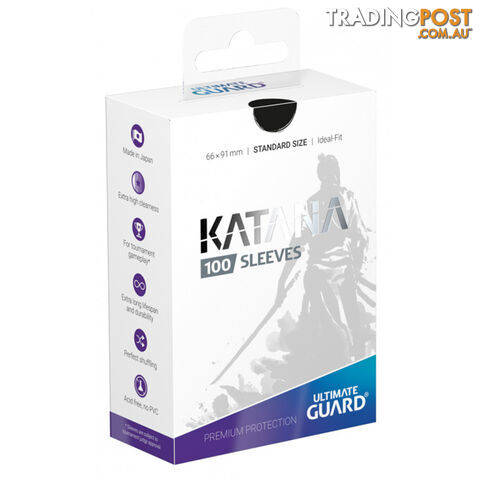 Ultimate Guard Katana 100 Sleeves (Black) - Ultimate Guard - Tabletop Trading Cards Accessory GTIN/EAN/UPC: 4260250073810