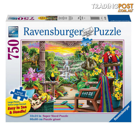 Ravensburger Tropical Retreat 750 Piece Large Format Puzzle - Ravensburger - Tabletop Jigsaw Puzzle GTIN/EAN/UPC: 4005556168026