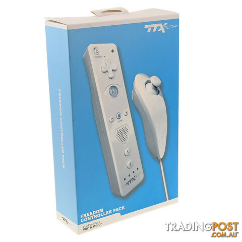 TTX Tech Wireless Nunchuk & Freedom Remote with Action Plus Bundle for Wii/Wii U...