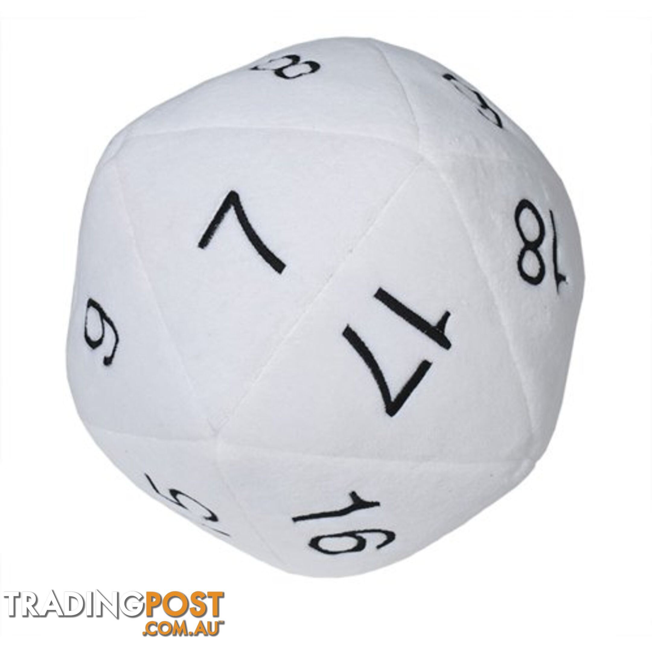 Ultra Pro Jumbo D20 Dice 10 Inch Plush White - Ultra Pro - Tabletop Role Playing Game GTIN/EAN/UPC: 074427849498