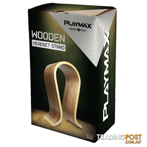 Playmax Wooden Headset Stand (Natural) - Playmax - Headset GTIN/EAN/UPC: 9312590160721