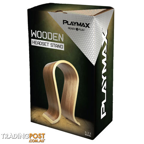 Playmax Wooden Headset Stand (Natural) - Playmax - Headset GTIN/EAN/UPC: 9312590160721