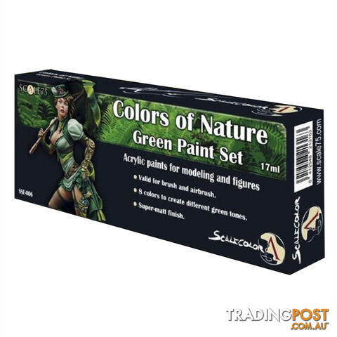 Scale75 Scalecolor Colours of Nature Green Acrylic Paint Set for Miniatures - Scale75 - Tabletop Miniatures GTIN/EAN/UPC: 8412548244396