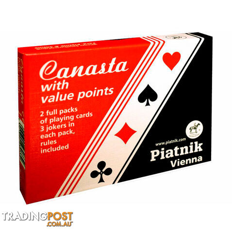 Canasta with Value Points Card Game - Piatnik - Tabletop Board Game GTIN/EAN/UPC: 9001890230332