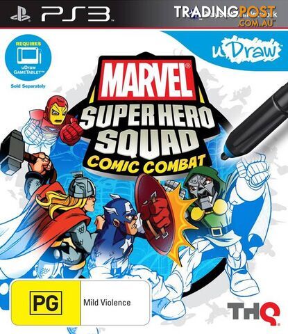 uDraw Marvel Super Hero Squad: Comic Combat [Pre-Owned] (PS3) - THQ - Retro P/O...