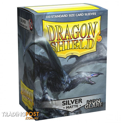 Dragon Shield Argentia Matte Silver Non Glare Sleeves 100 Pack - Arcane Tinmen Aps - Tabletop Trading Cards Accessory GTIN/EAN/UPC: 5706569118082