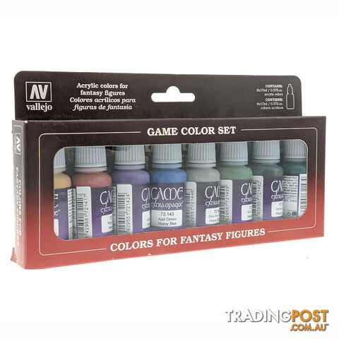 Vallejo Game Colour, Colours for Fantasy Figures 8 Colour Set Extra Opaque - Acrylicos Vallejo S.L. - Tabletop Miniatures GTIN/EAN/UPC: 8429551722940