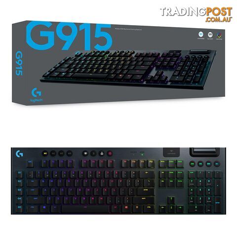 Logitech G915 Lightspeed RGB GL Clicky Wireless Mechanical Gaming Keyboard - Logitech - PC Accessory GTIN/EAN/UPC: 097855149213