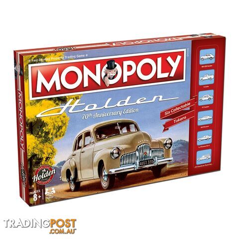 Monopoly: Holden 70th Anniversary Edition Board Game - Hasbro Gaming - Tabletop Board Game GTIN/EAN/UPC: 5053410003289